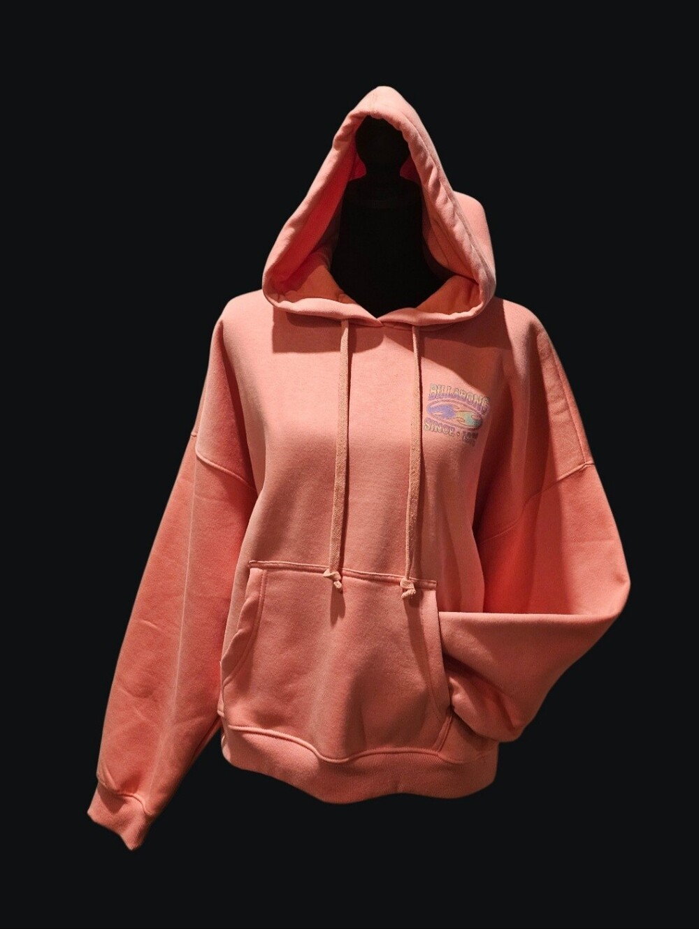Billabong Fleece Coral Hooded Pullover Sweatshirt